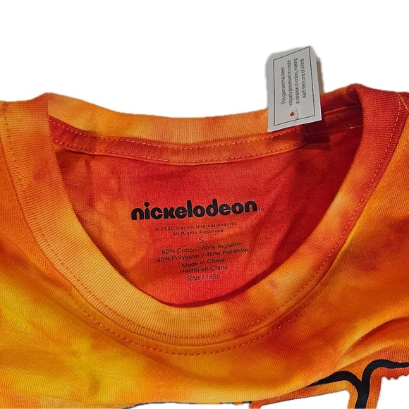Rugrats Reptar Shirt Mens Small Orange Red Tie Dye Long Sleeve Nickelodeon - Picture 4 of 6